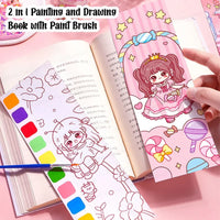 Cute Princess Watercolor Coloring Book