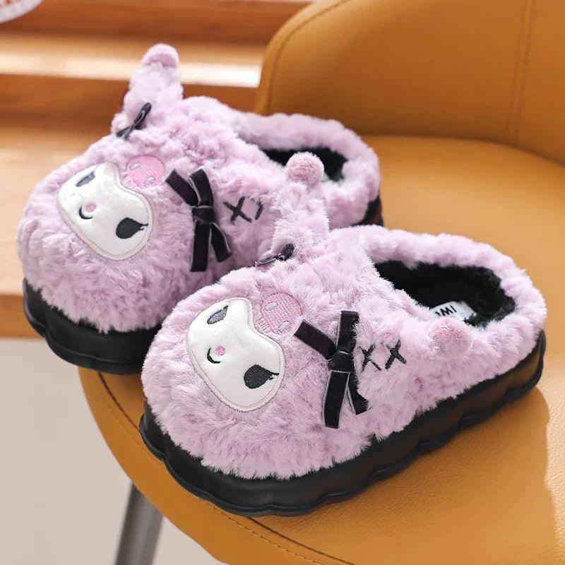 Kuromi & My Melody Fluffy Cloud Slippers