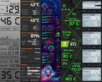 8.8" AIDA 64 LCD Secondary Desktop Screen - Bear Hugs