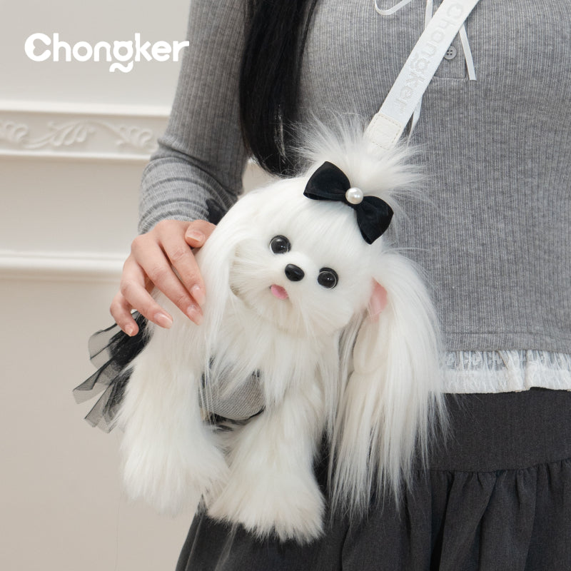Chongker Realistic Maltese Shoulder Bag - Bear Hugs