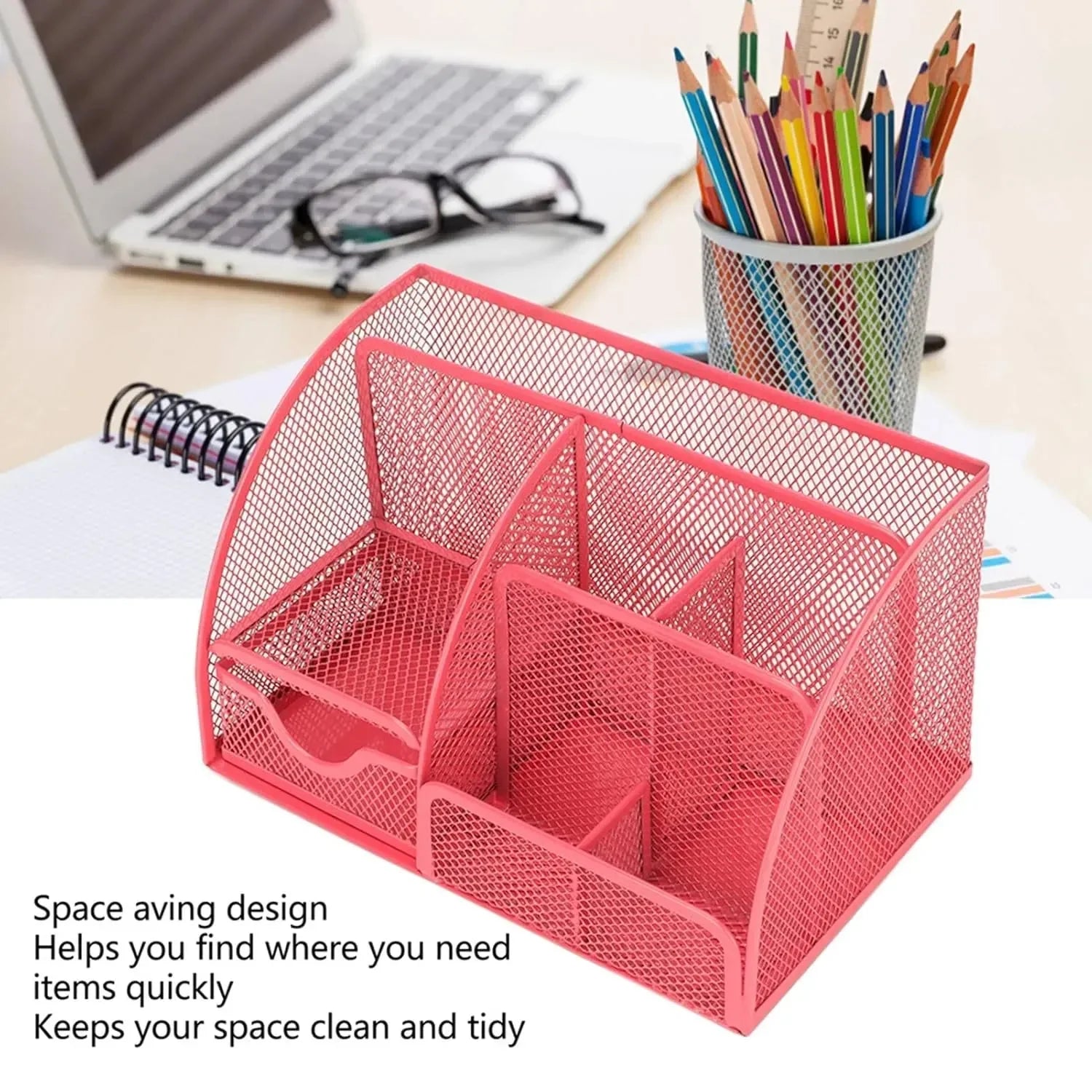 Metal Mesh Multipurpose Desk Organiser
