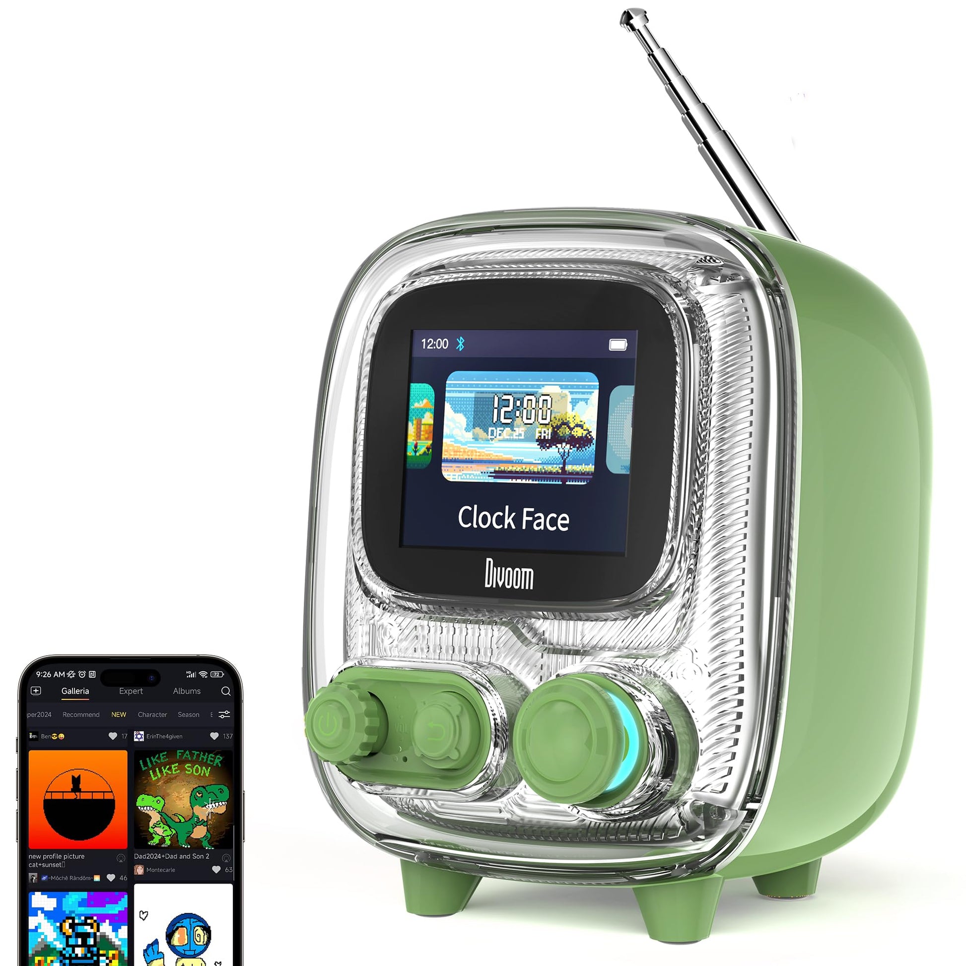 Divoom Tiivoo-2 Photo Album & Bluetooth Speaker - Bear Hugs