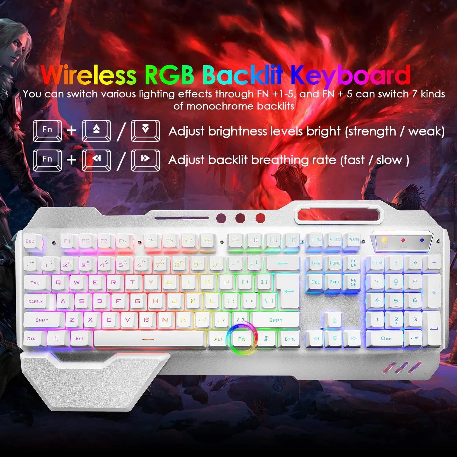 QZUKOY Mechanical Feel Gaming Keyboard and Mouse