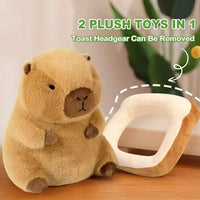 Capybara Plush with Removable Bread Pillow (40 cm)