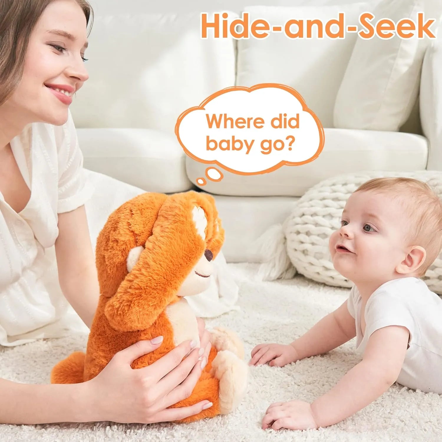 Soft Hide & Seek Animal Plush Toy (35 cm)