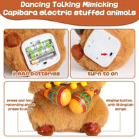 Musical Singing and Dancing Capybara Plushies (20 cm)