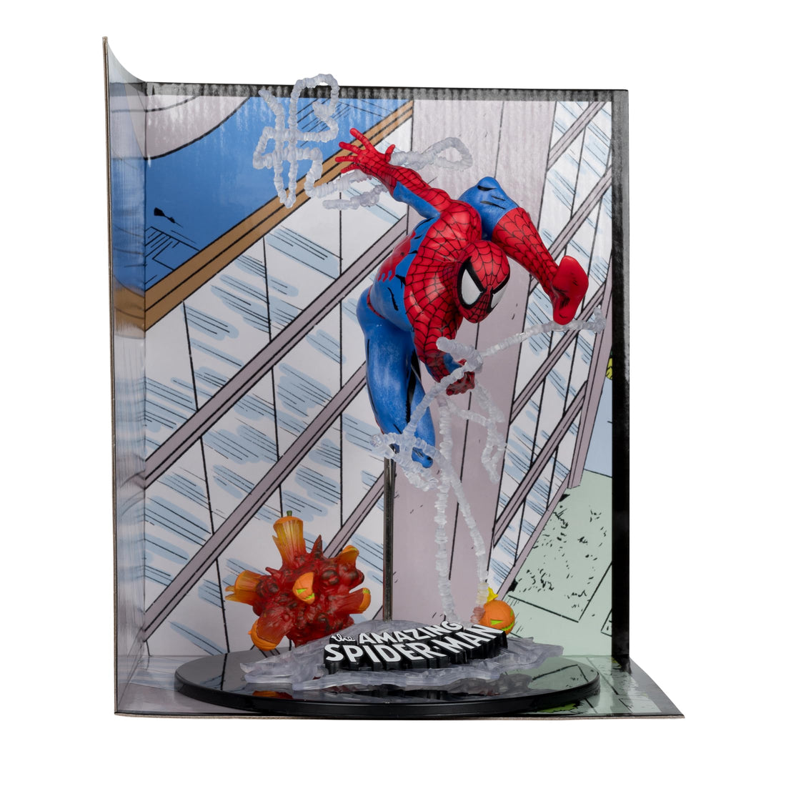 McFarlane Toys - Marvel Spider-Man 1:10th Scale Collectible with Scene (The Amazing Spider-Man #302) - Bear Hugs