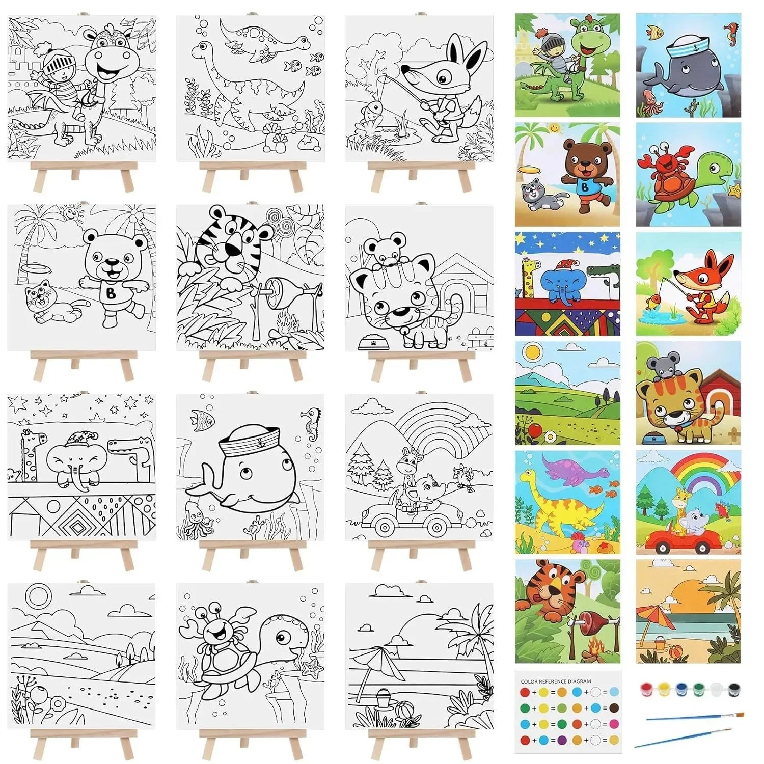 Palette Perfection Pre-Drawn Canvas Set