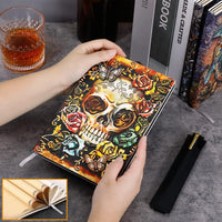 Vintage 3D Skull Embossed Notebook