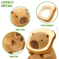 Capybara Plush with Removable Bread Pillow (40 cm)