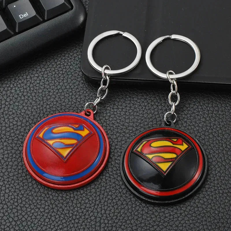 Rotating Superman Logo Keychain