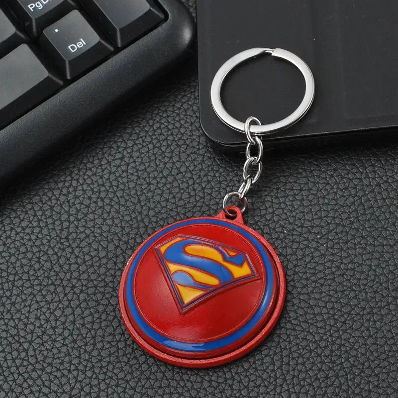 Rotating Superman Logo Keychain