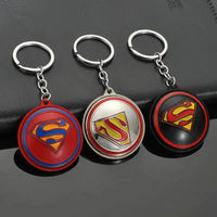 Rotating Superman Logo Keychain