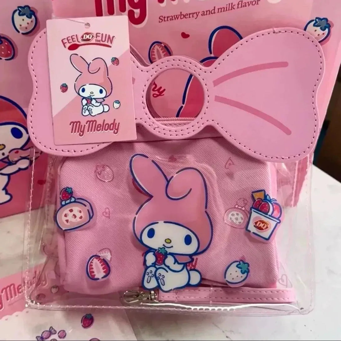 Limited My melody & DQ My melody transparent jelly crossbody bag - Bear Hugs