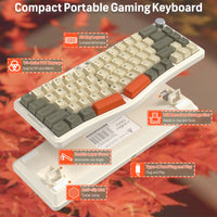 ATTACK SHARK x AJAZZ AKS068 PRO Alice Wireless Mechanical Keyboard - Bear Hugs