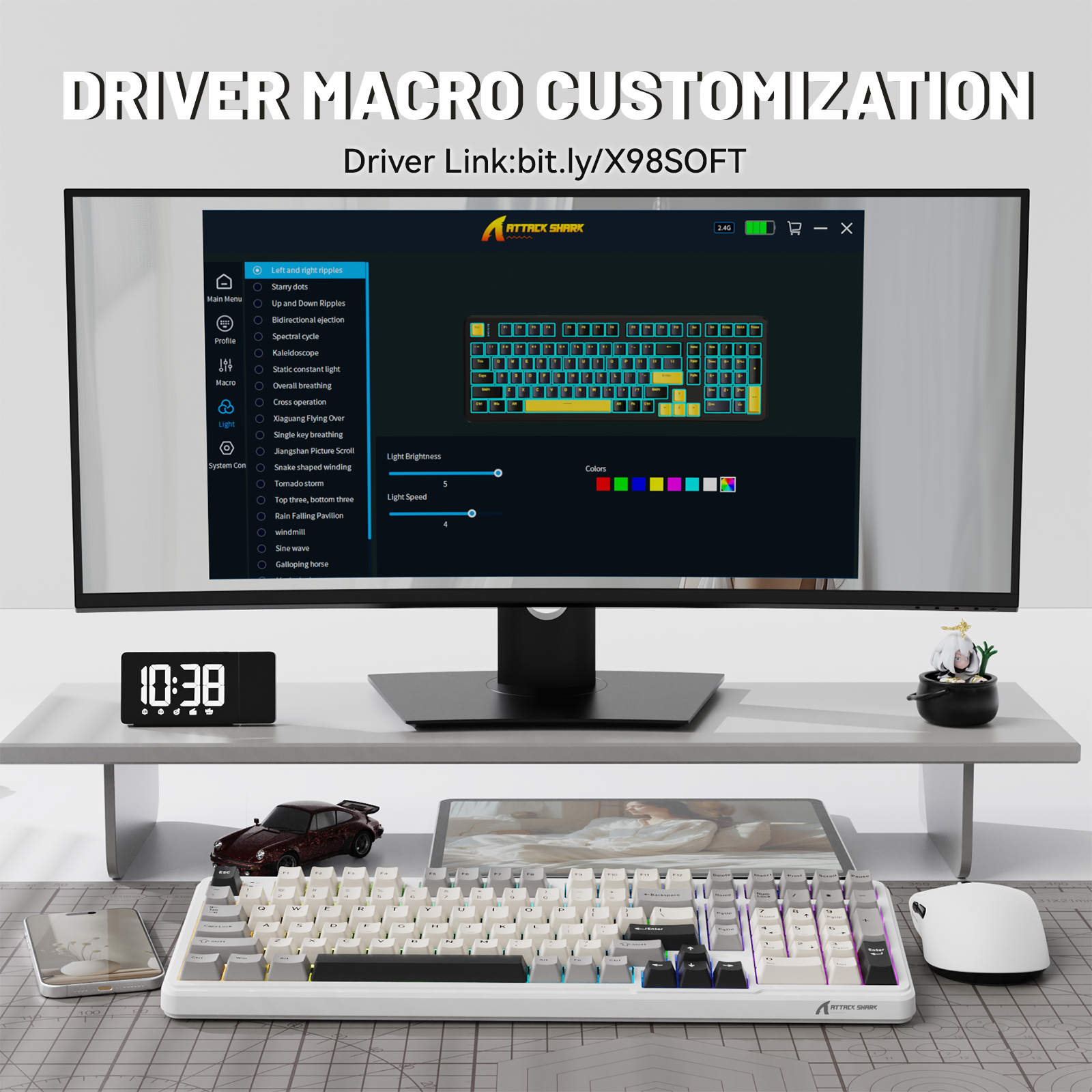 ATTACK SHARK X98 Wireless Mechanical Keyboard