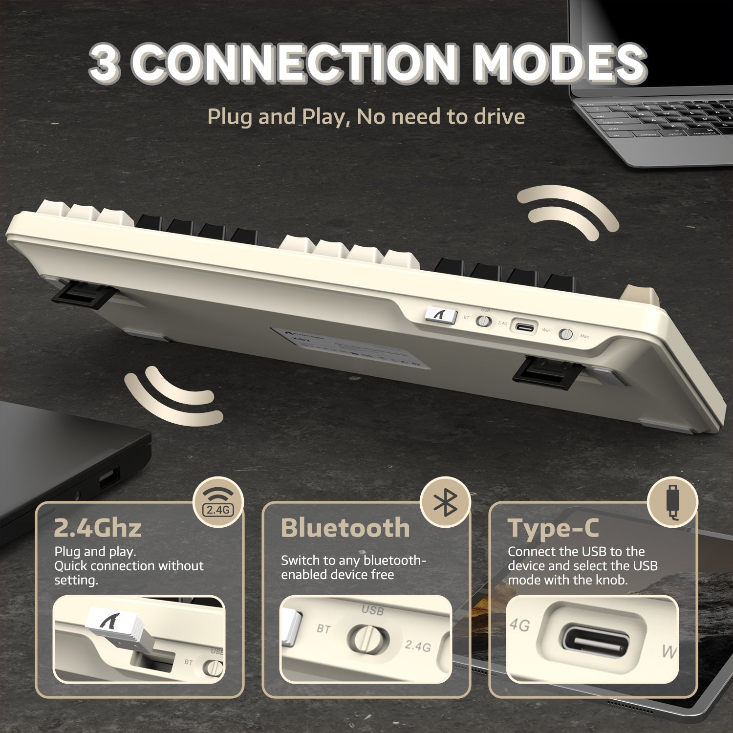 ATTACK SHARK X87 Tri-Mode Gasket Mechanical Keyboard