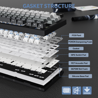 ATTACK SHARK X820Ultra Tri-mode Gasket Mechanical Keyboard - Bear Hugs