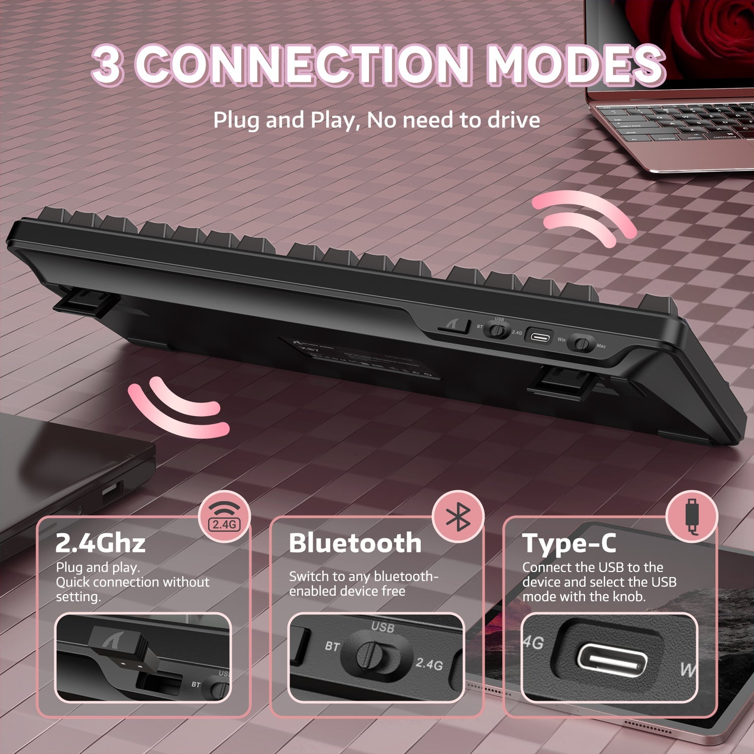 ATTACK SHARK X87 Tri-Mode Gasket Mechanical Keyboard