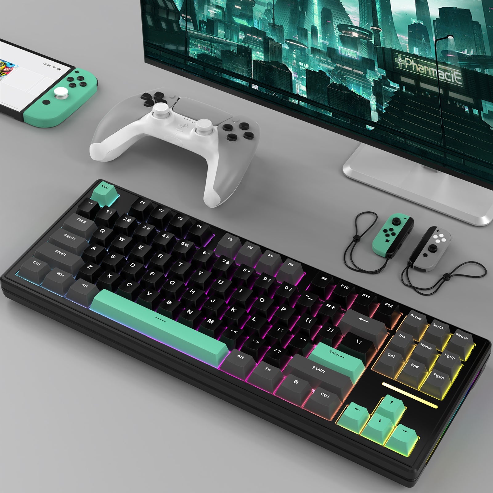 ATTACK SHARK M87 Wireless Mechanical Keyboard - Bear Hugs