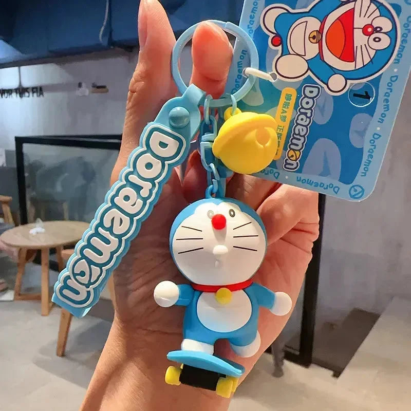 Skating Siblings Doraemon Keychain