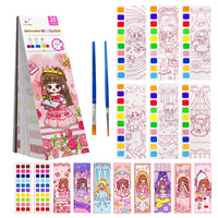 Cute Princess Watercolor Coloring Book