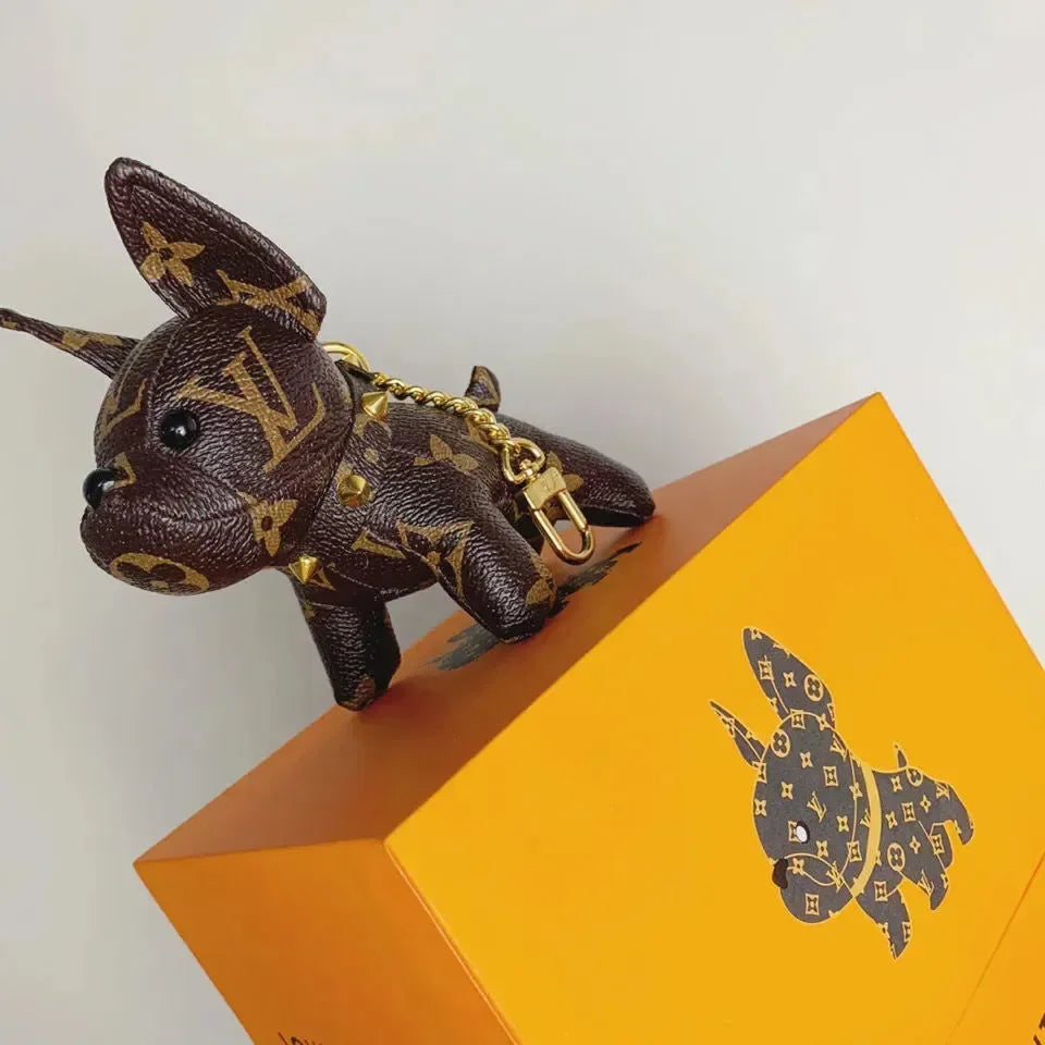 French Bulldog Monogram Luxe Keychain