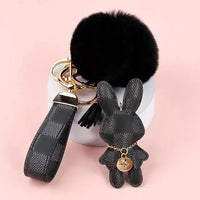 Charming Bunny Monogram Keychain