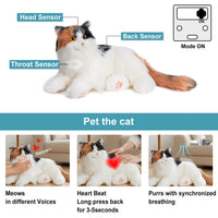 Percy Robot Cat - Interactive Emotional Support Pet Weighted - Bear Hugs