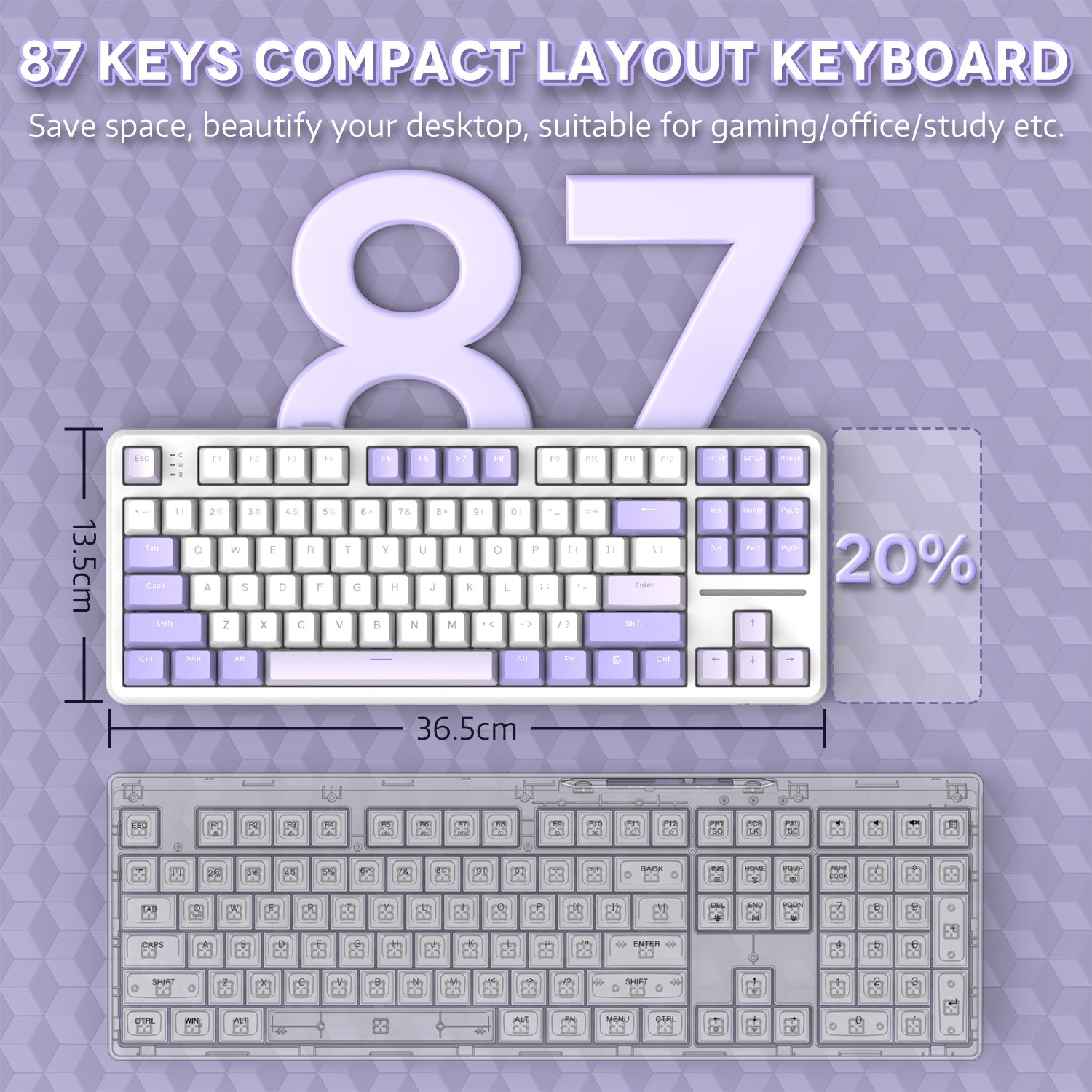 ATTACK SHARK X87 Tri-Mode Gasket Mechanical Keyboard