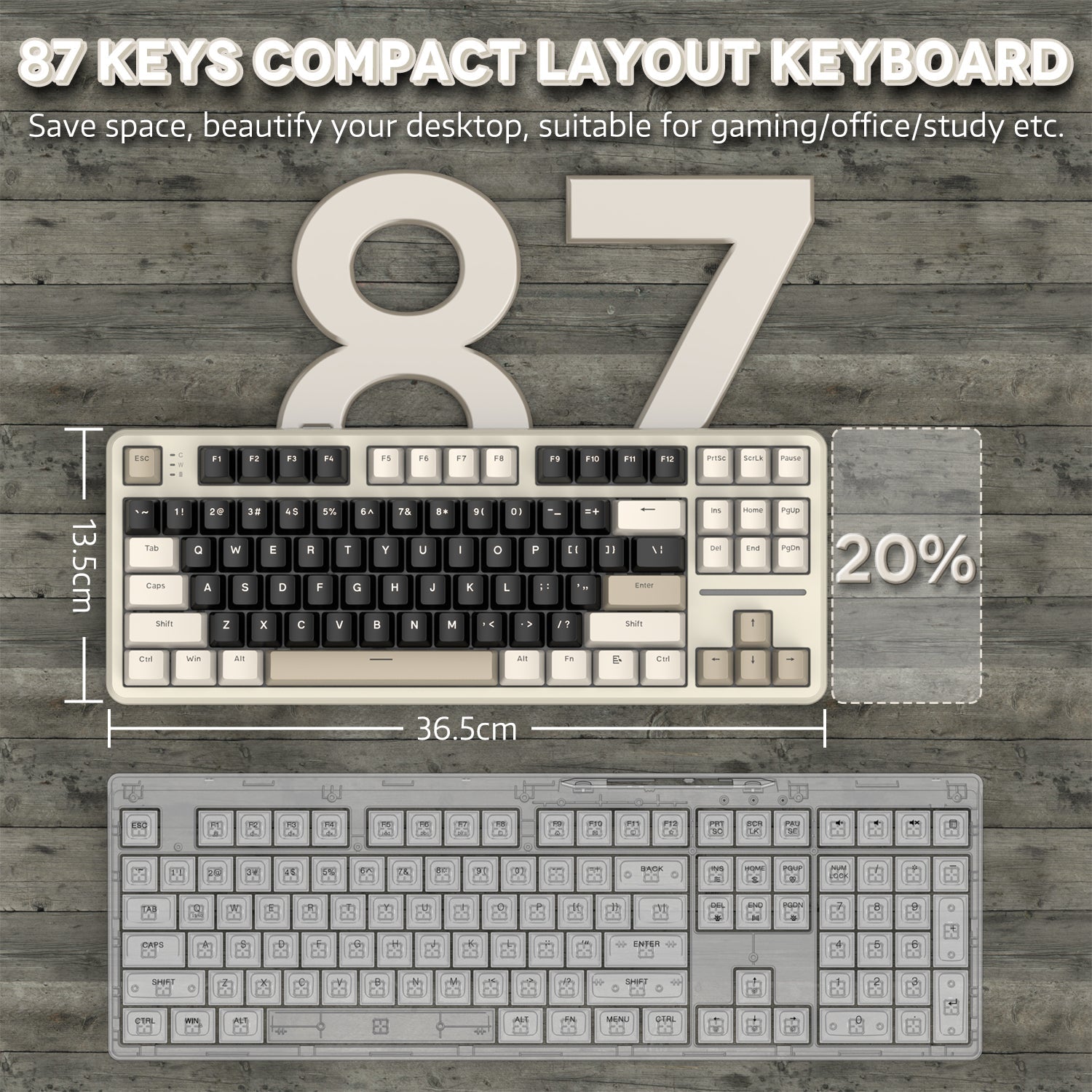 ATTACK SHARK X87 Tri-Mode Gasket Mechanical Keyboard