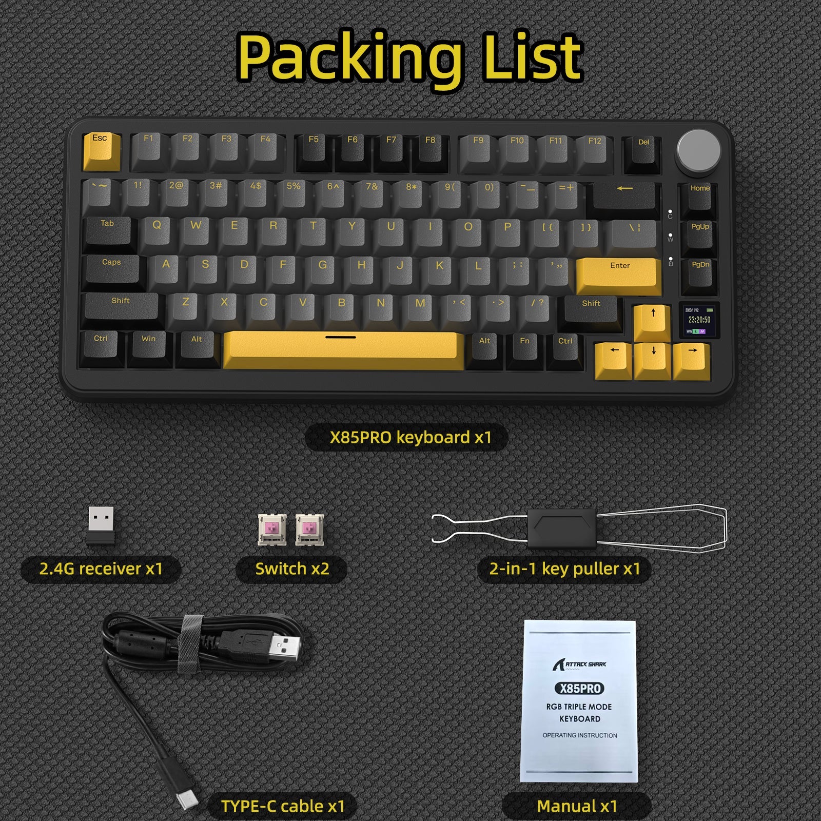 ATTACK SHARK X85 PRO QMK Mechanical Keyboard