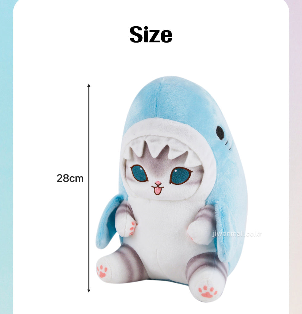 Mofusand Shark Cat BIG Plush Doll 28cm Random Color - Bear Hugs