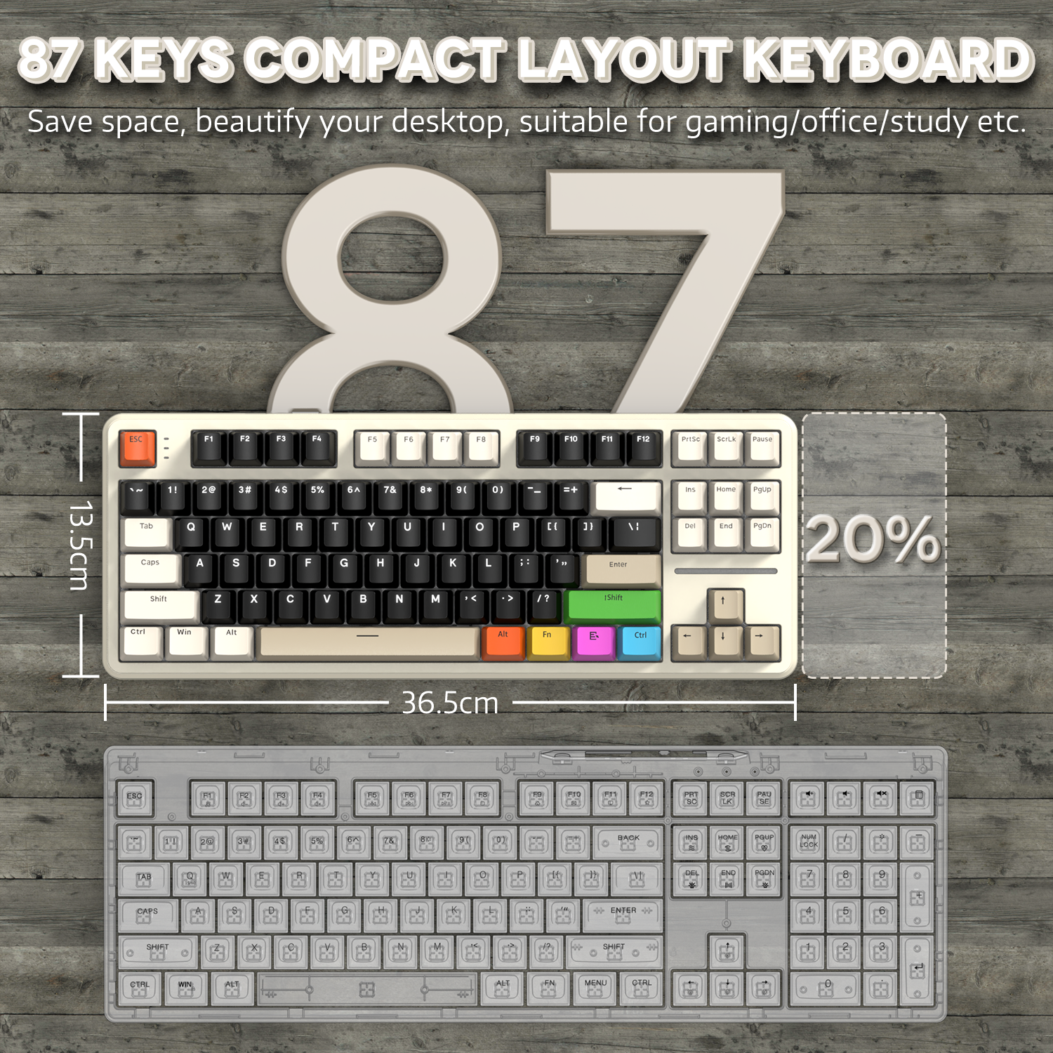 ATTACK SHARK X87 Tri-Mode Gasket Mechanical Keyboard