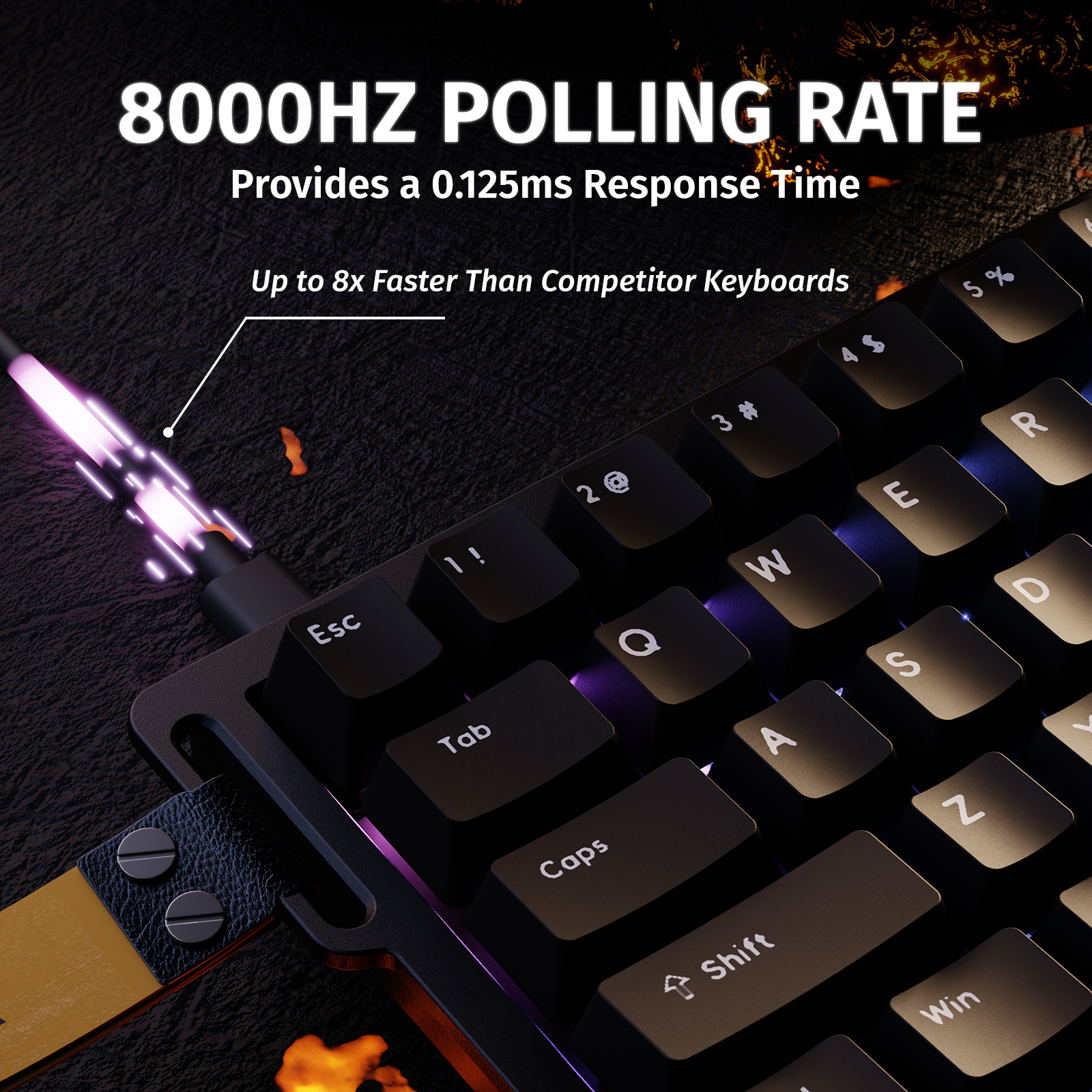 ATTACK SHARK X68 HE Rapid Trigger Keyboard Magnetic Switch - Bear Hugs