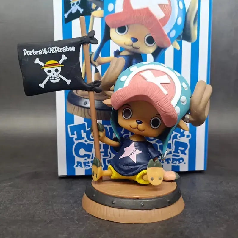 One Piece Chopper With Flag Action Figure (9 cm)