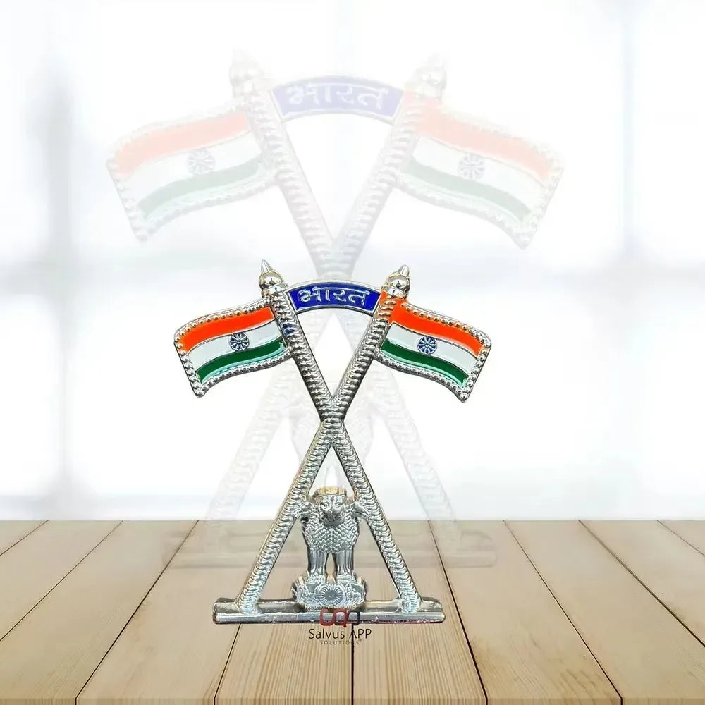 Indian Flag Patriotic Cross Decor Piece