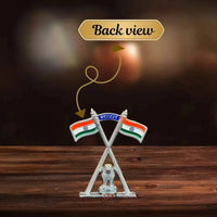 Indian Flag Patriotic Cross Decor Piece
