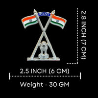Indian Flag Patriotic Cross Decor Piece