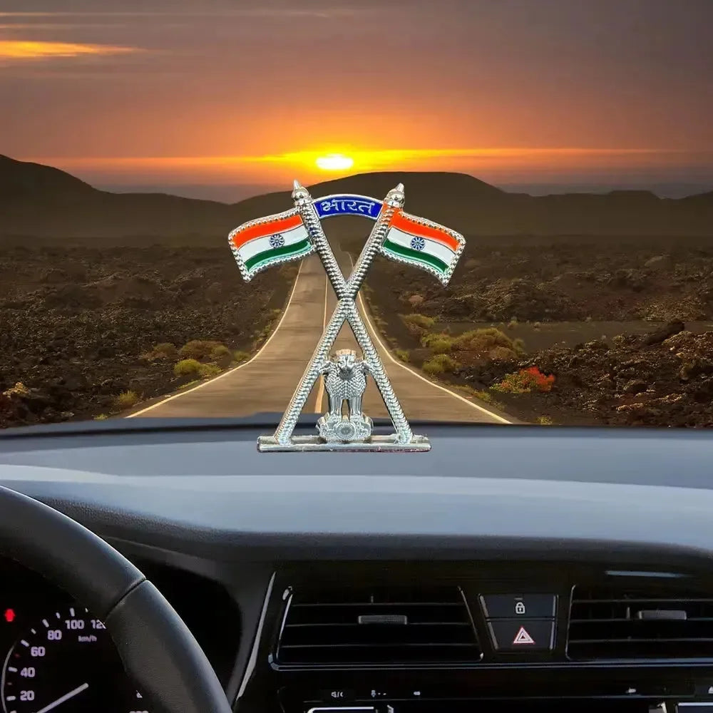 Indian Flag Patriotic Cross Decor Piece
