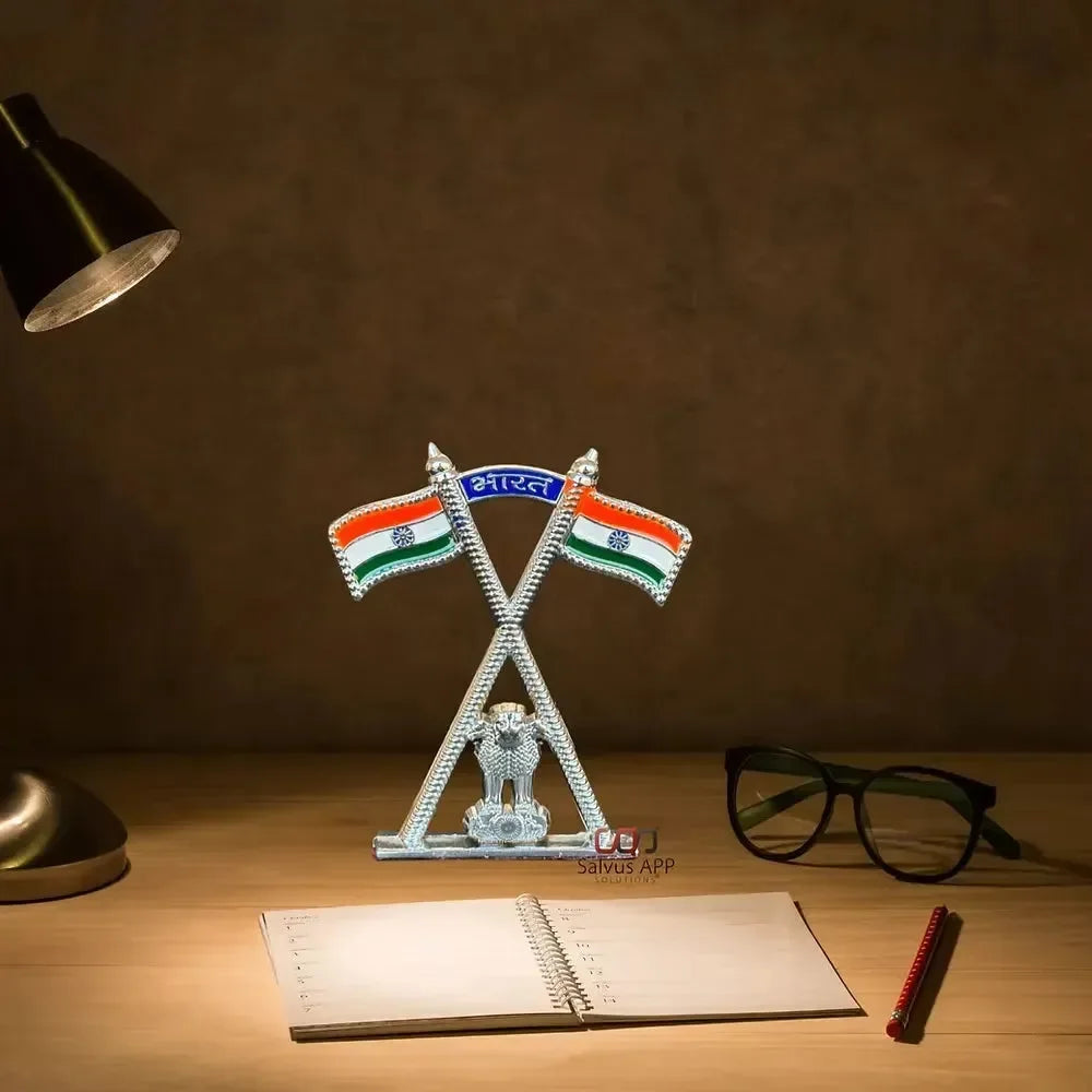 Indian Flag Patriotic Cross Decor Piece