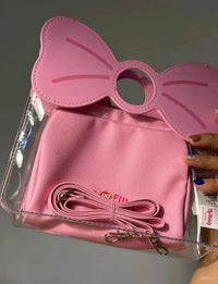 Limited My melody & DQ My melody transparent jelly crossbody bag - Bear Hugs