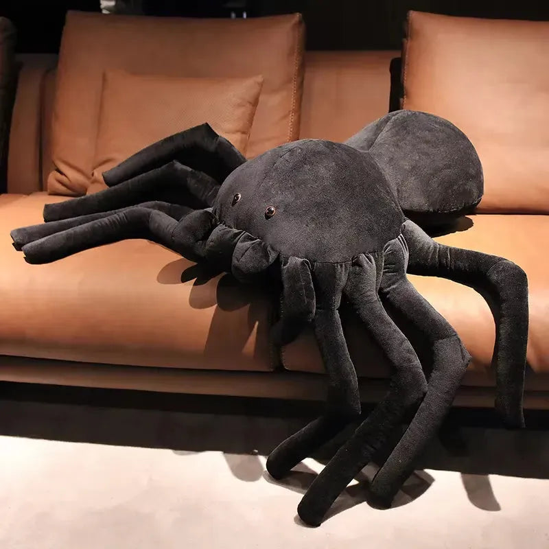 Giant Creepy Black Spider Plush Toy