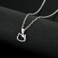 Hello Kitty Silver Sparkle Twin Necklace Set