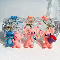 Stitch & Angel Love Duo Keychain