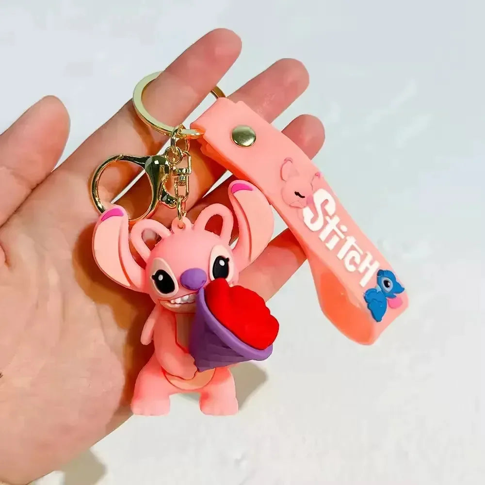 Stitch & Angel Love Duo Keychain
