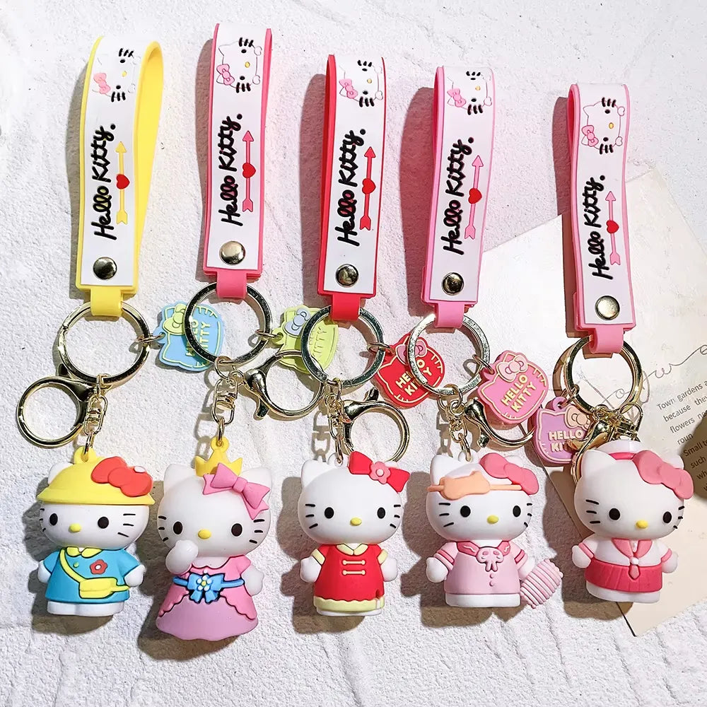 Kawaii Hello Kitty Cosplay 3D Keychain