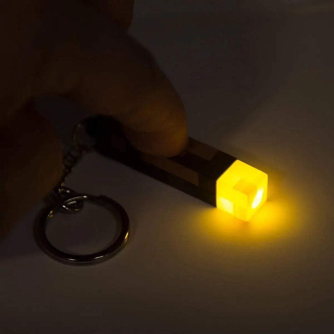 Minecraft Brownstone Torch Keychain