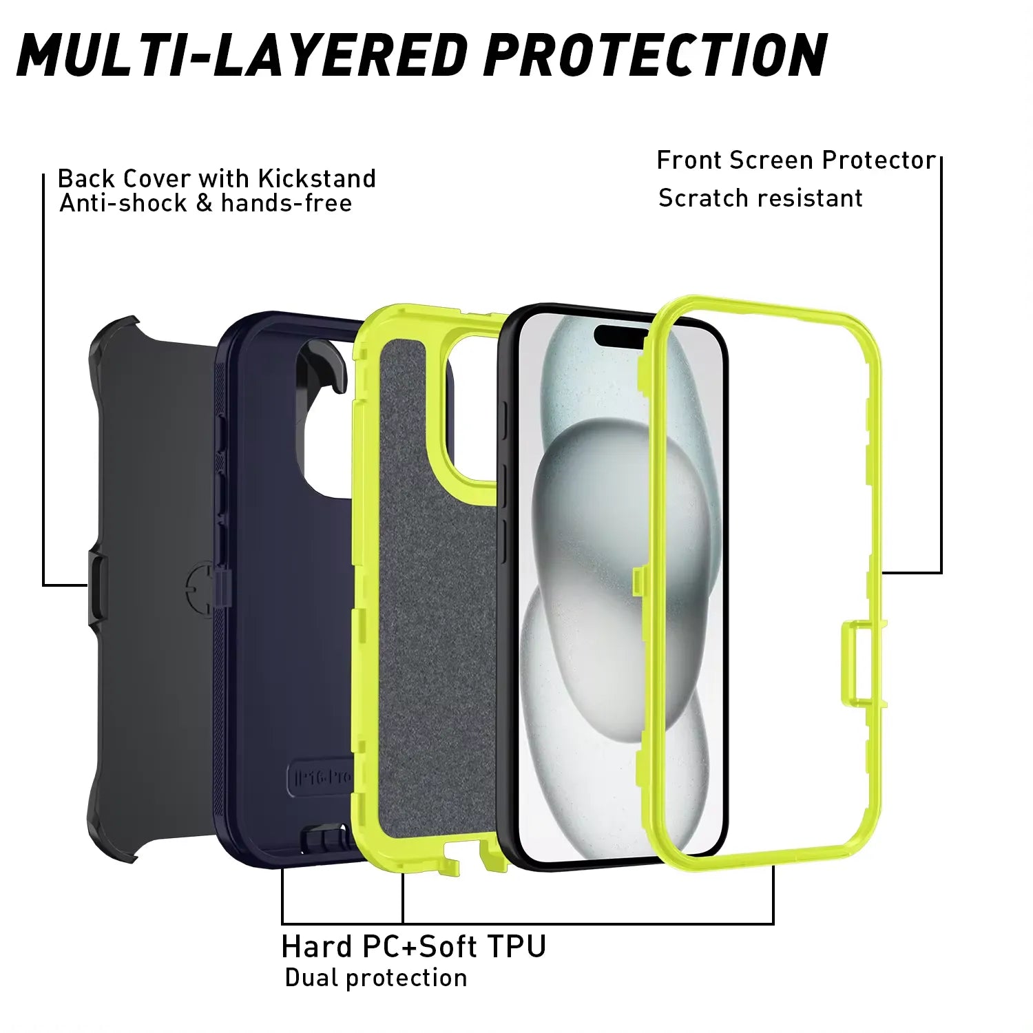 Armor Shockproof Defender Phone Case (For iPhones)