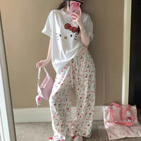 Kawaii Kitty Summer Pajamas Suits PN7087 - Bear Hugs